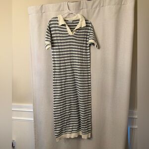 Stripped Knit Maxi Dress
